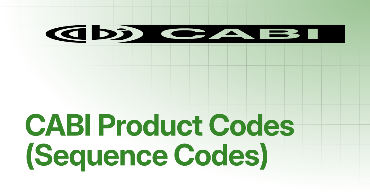 CABI Product Codes (Sequence Codes) | CABI Digital Library Search Guide